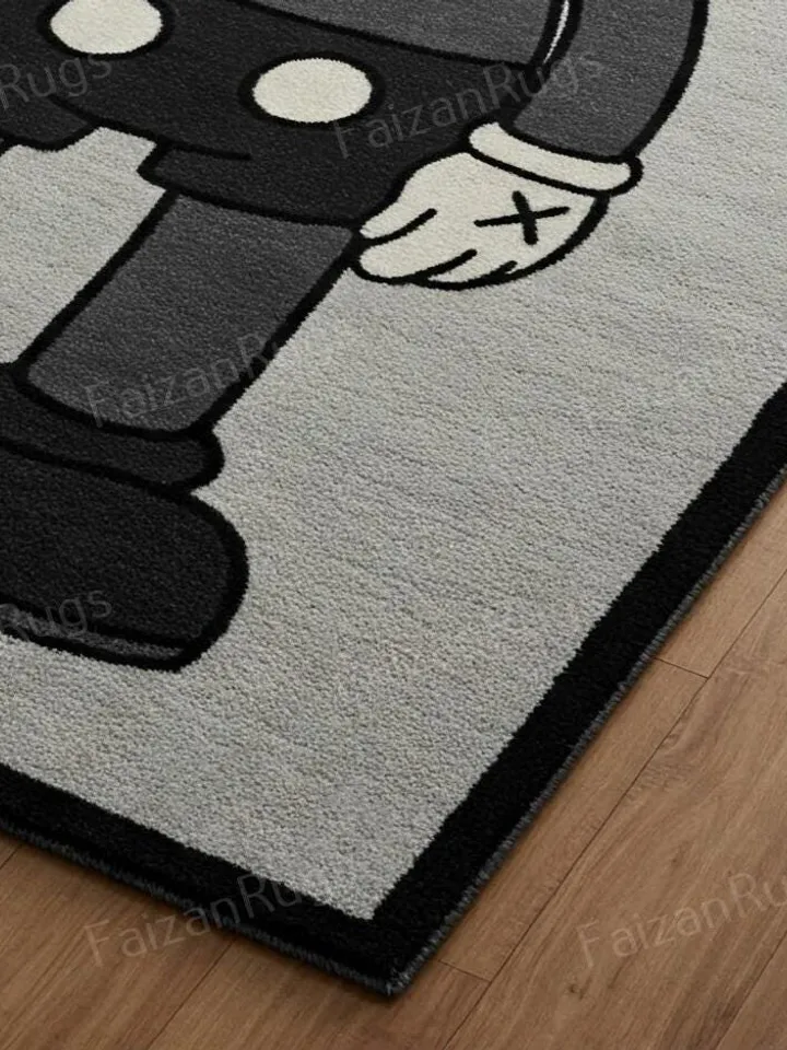 Kaws rug, Handmade Rugs, Case Rugs, Cartoon carpets, Handmade Rugs, Living room rug, bedroom rug, Hallway, kaws Carpets, Anime rug, 3x5
