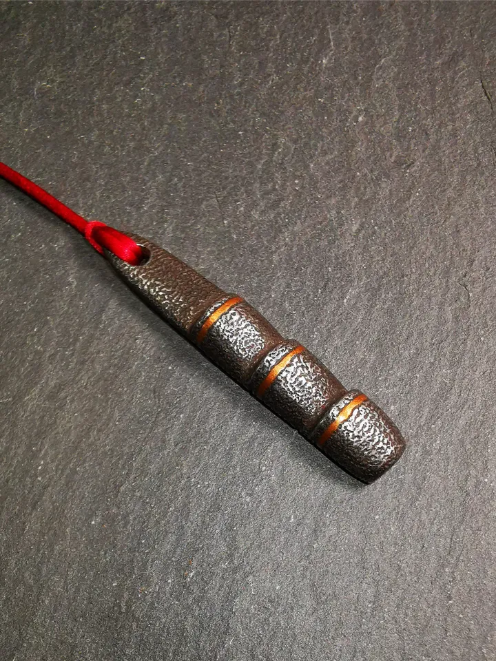 Gandhanra Handmade Tibetan Amulet Pendant,Tibetan Ladder of Heaven, Made of Cold Iron,2.08"