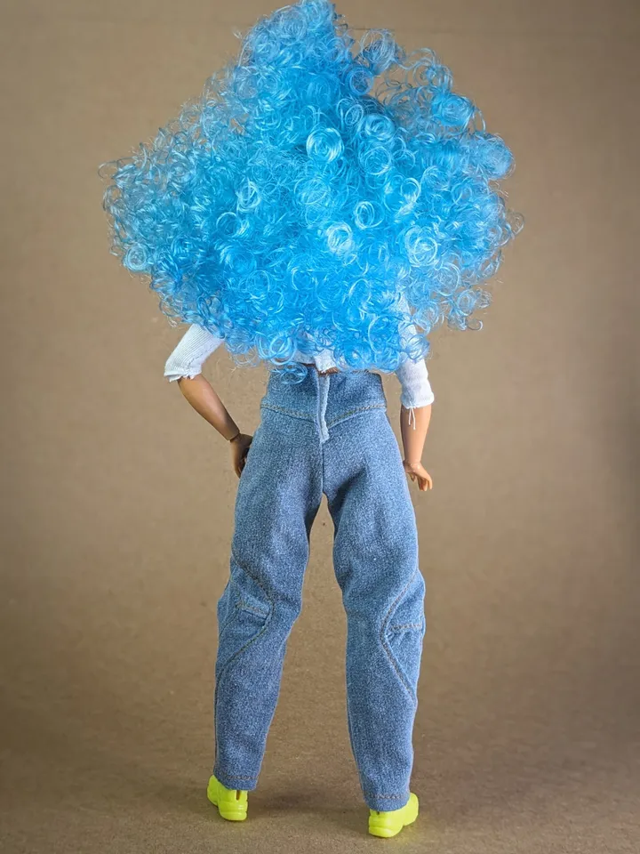 Handmade tactical jeans for 1/6 scale fashion female dolls