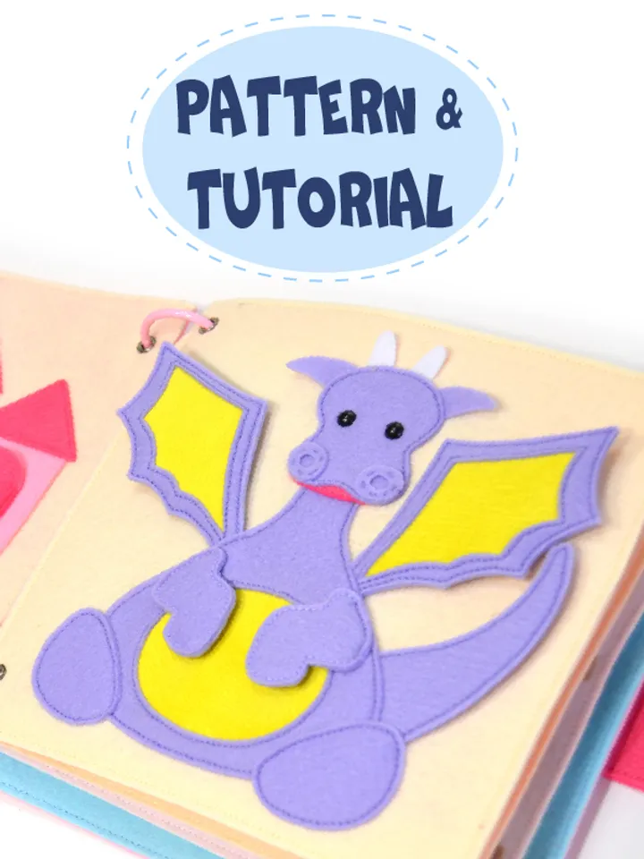 Dragon Quiet book page PDF, SVG Pattern and Tutorial