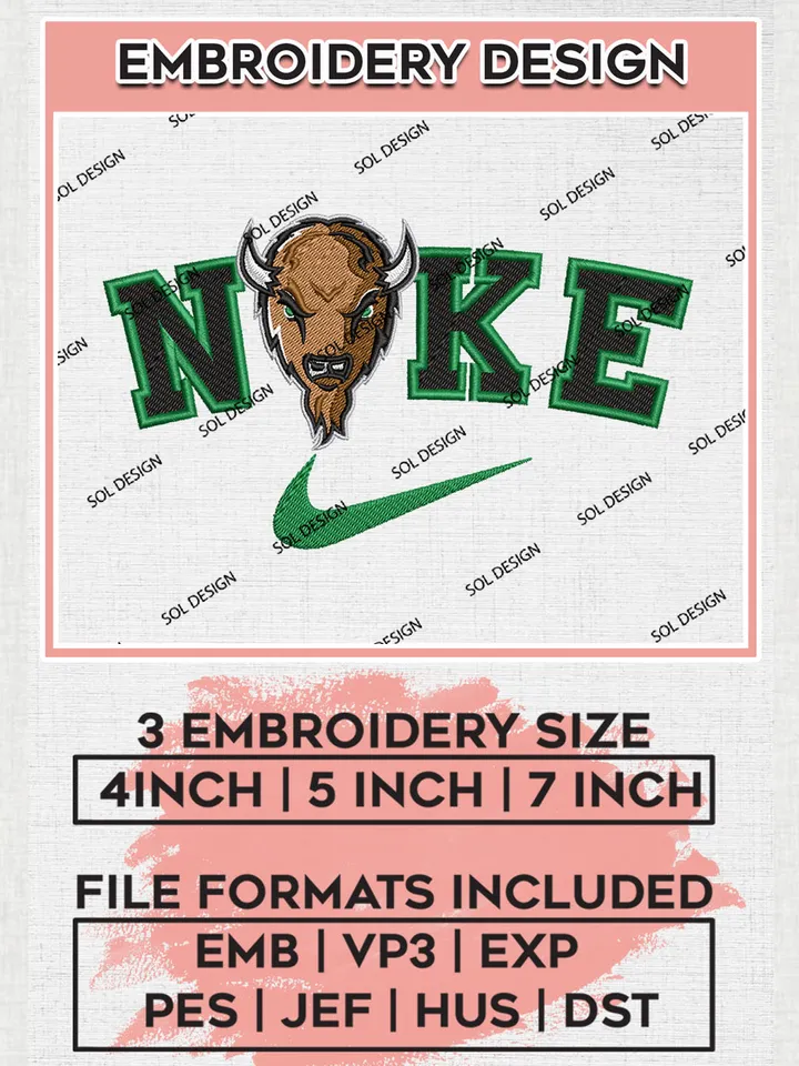 Nike Marshall Thundering Herd Machine Embroidery Design, NCAA Marshall Thundering Herd Embroidery Design files, NCAA Embroidery Designs, NCAA Machine Embroidery Designs, Digital Download