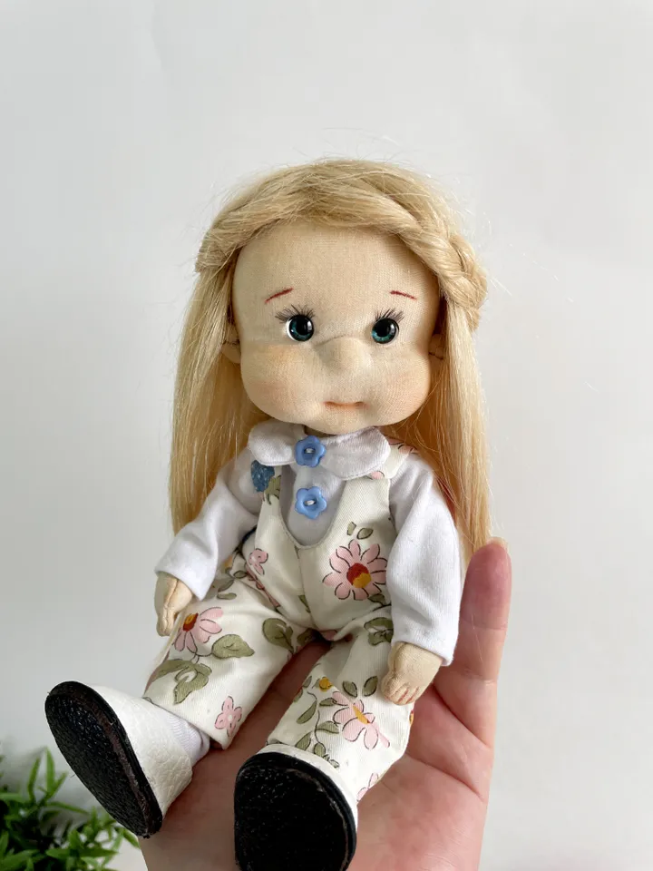 Art Doll Waldorf Doll Inspiration Handmade Textile Doll Birthday Gift for Girl