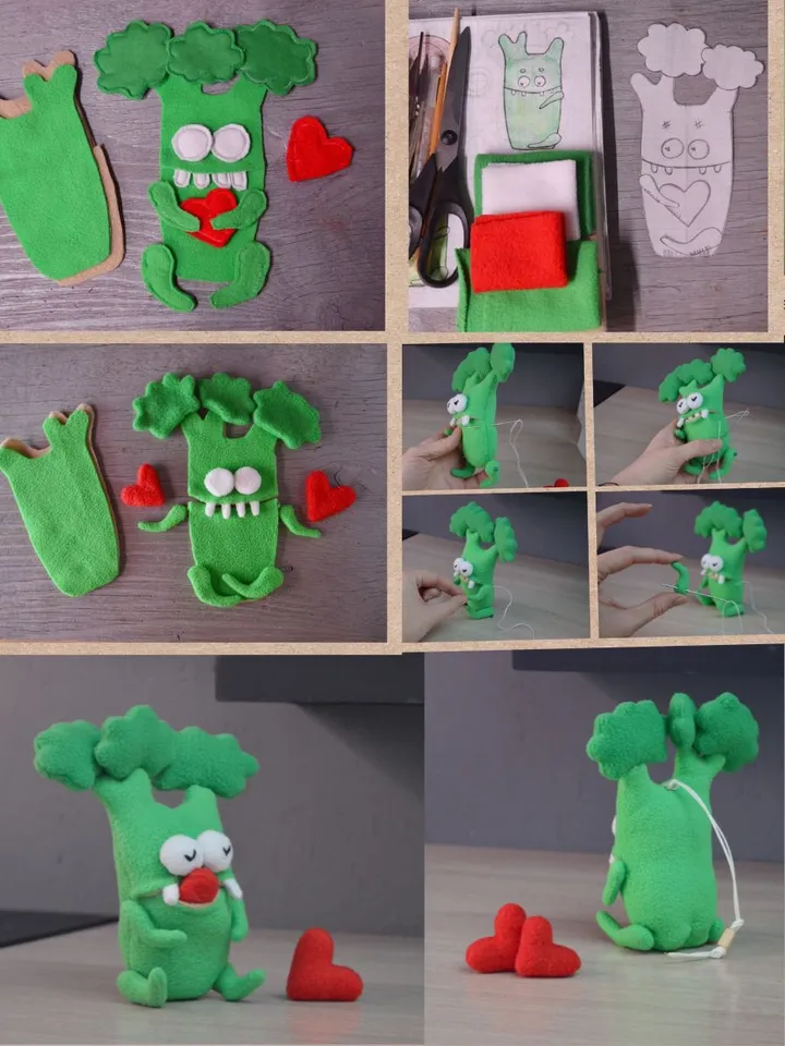 Vegetable Plush Toy Set β 5 PDF Patterns. Fleece Softies