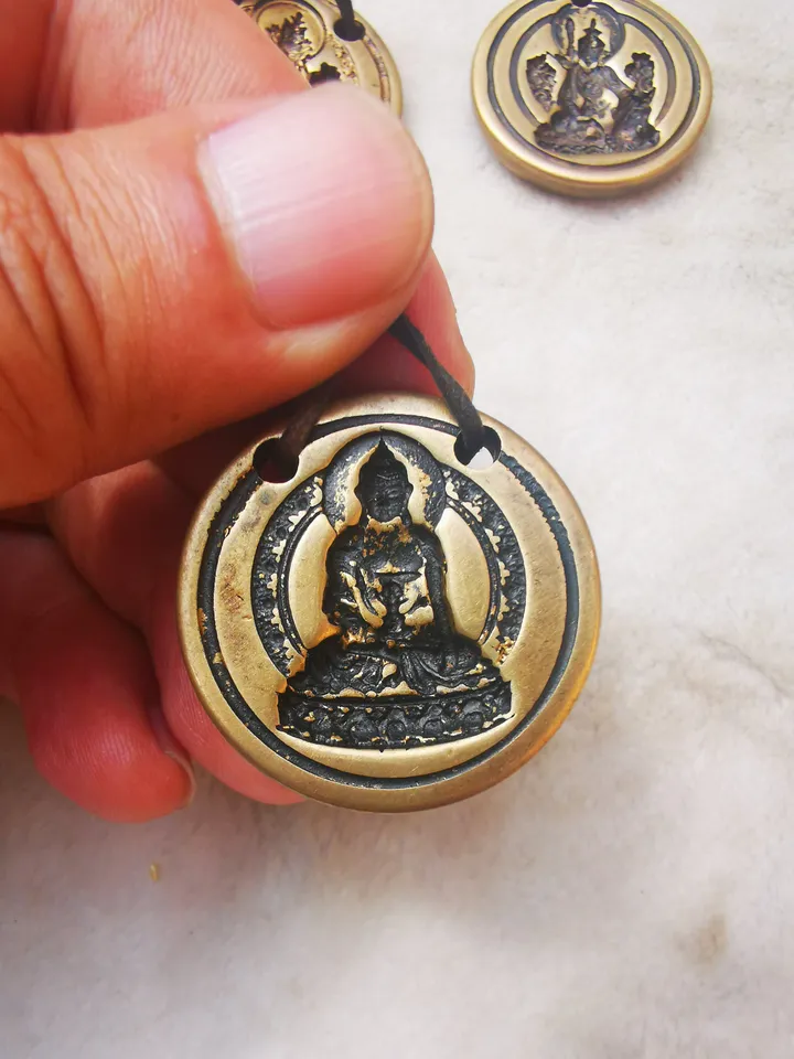 Gandhanra Old Tibetan Buddha Statue Tsa Tsa Mold Amulet,Copper Mould For Making Clay Buddha Statue, DIY Tsha Tsha Statue,Pendant
