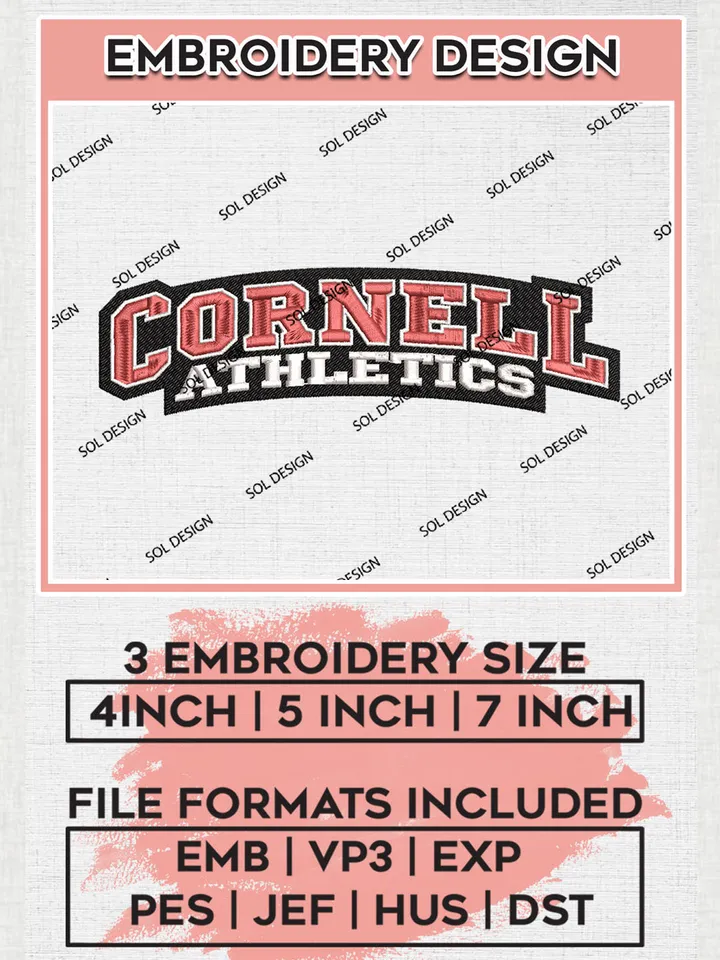 NCAA Cornell Athletics Team Logo embroidery designs, NCAA Cornell Big Red Logo Machine embroidery designs, NCAA Logo embroidery designs, NCAA Lopes Machine embroidery designs, Digital Download