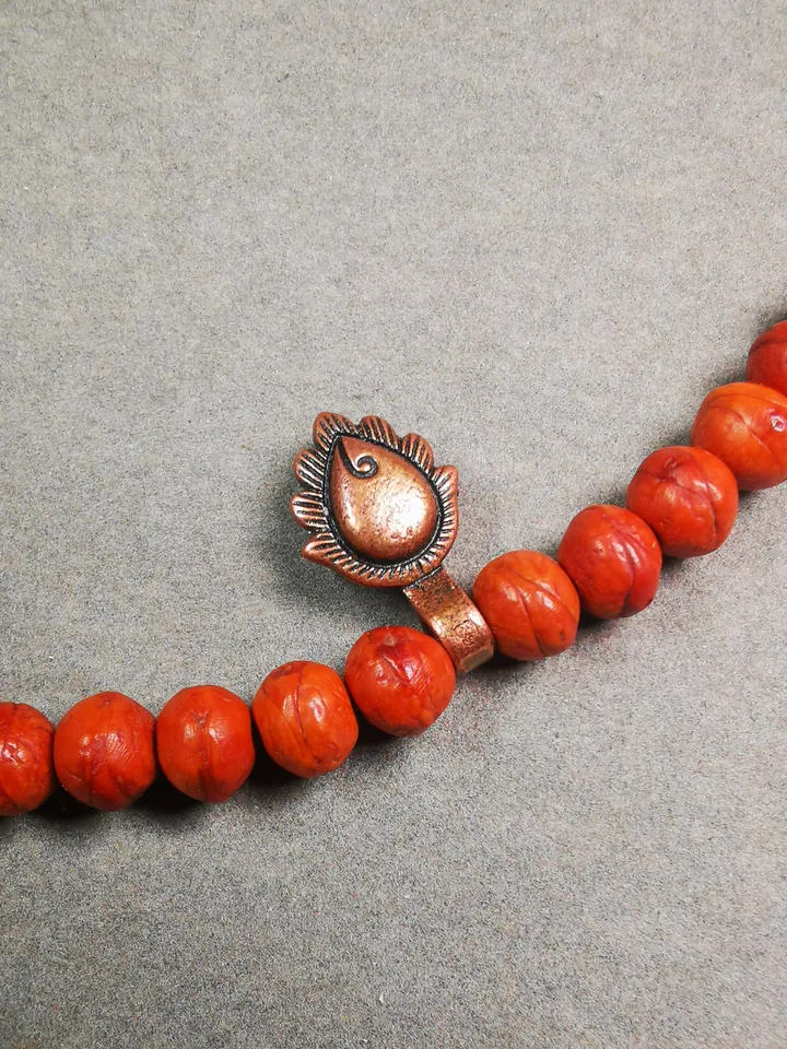 Gandhanra Handmade Buddhist Mala Counter Clip,Bum Counter Clip for Prayer Beads,Shankha / Conch Shape,Mala Accessories