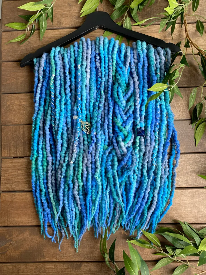 Turquoise blue Wool Double Ended dreads β¨