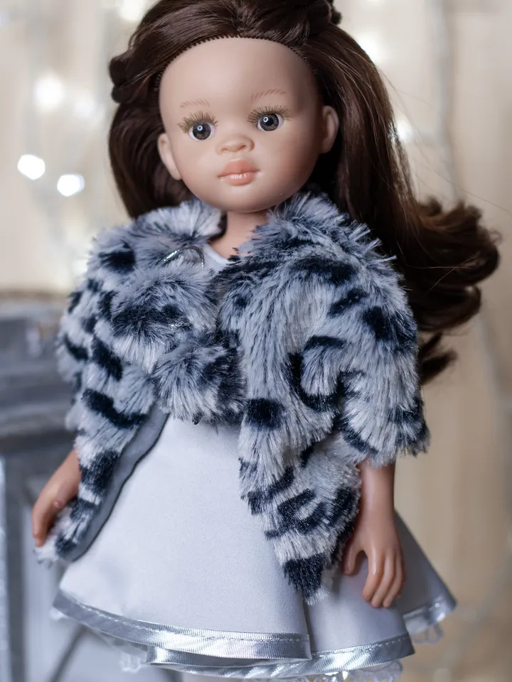 Paola Reina clothes, Doll coat, dress, shoes, underwear, Outfit for 13 inch dolls, Handmade doll clothes, Expensive doll