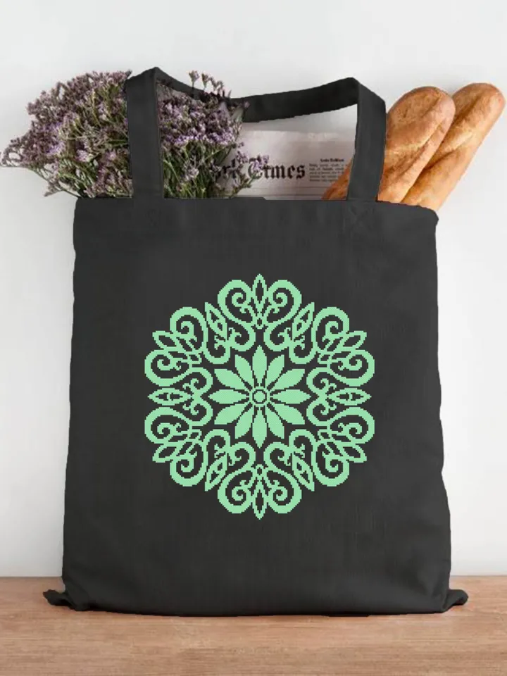 Flower mandala cross stitch pattern download PDF Simple mandala digital, Monochrome cross stitch chart, Floral ornament cross stitch #M116