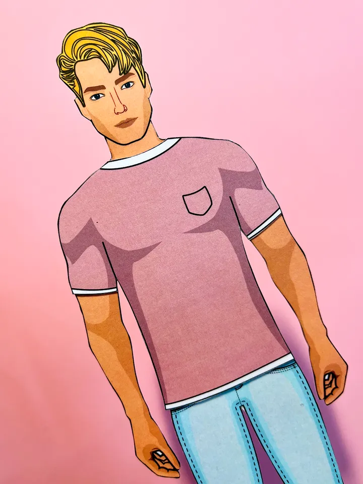 Paper doll boy