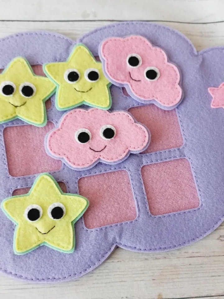 Unicorn tic tac toe game Pattern PDF, Felt tic tac toe board, Quiet book pattern, Felt sewing pattern ideas for baby 1, 2, 3 year old gift