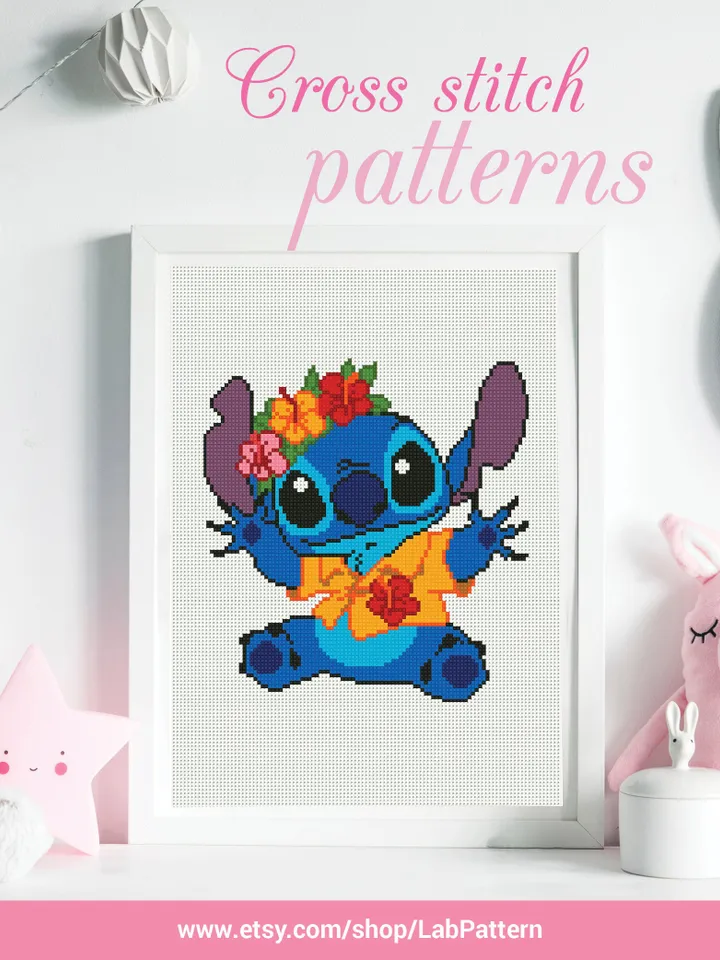 Lilo and Stitch Cross stitch pattern | Embroidery Pattern | Instant Download | Embroidery Designs