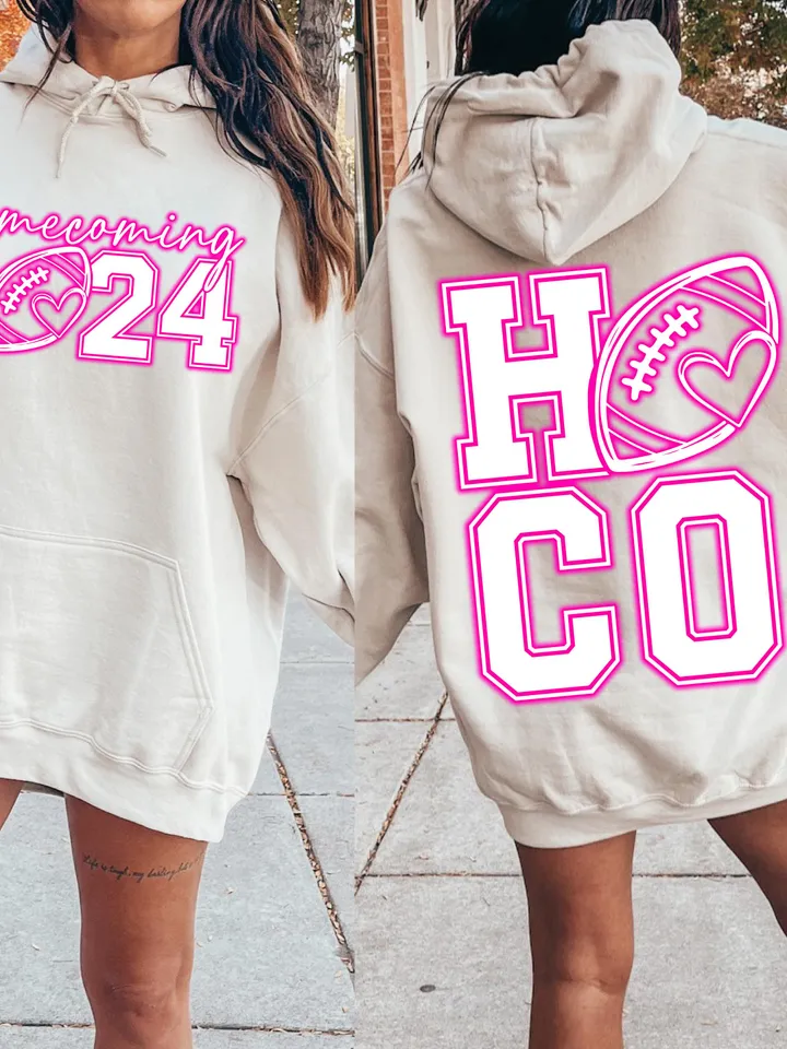 Pink Neon Hoco 2024 Png Homecoming 2024 png Homecoming football Png Hoco Png Homecoming Football High School Png Homecoming shirt Png