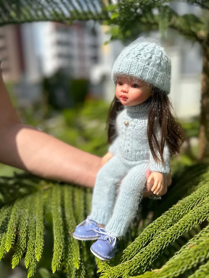 Paola Reina Doll 4 ITEMS Set: Exclusive Handmade Outfit - Sweater, pants, pompon hat, shoes
