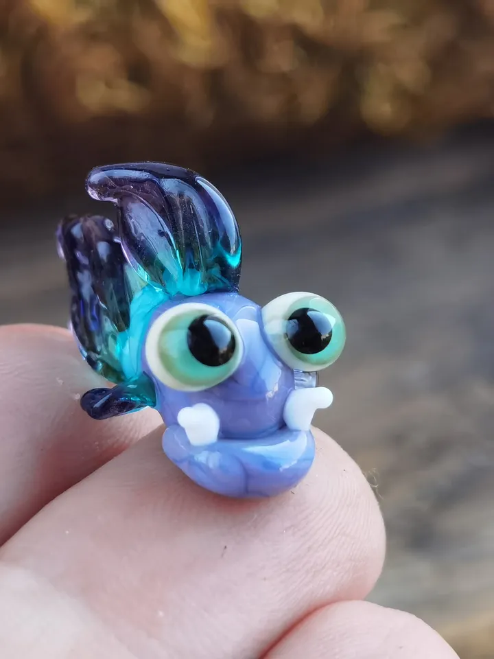 Glass Fish figurines Tiny fish Miniature fish Glass figurines Tiny glass animals Blown glass art Aquarium decor Dollhouse miniature