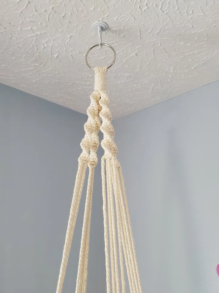 2 Tier Fruit Hammock Macrame Hanging Fruit Basket Kitchen Storage Solution Kitchen Organization Macrame Produce Net Strong Fruit Holder