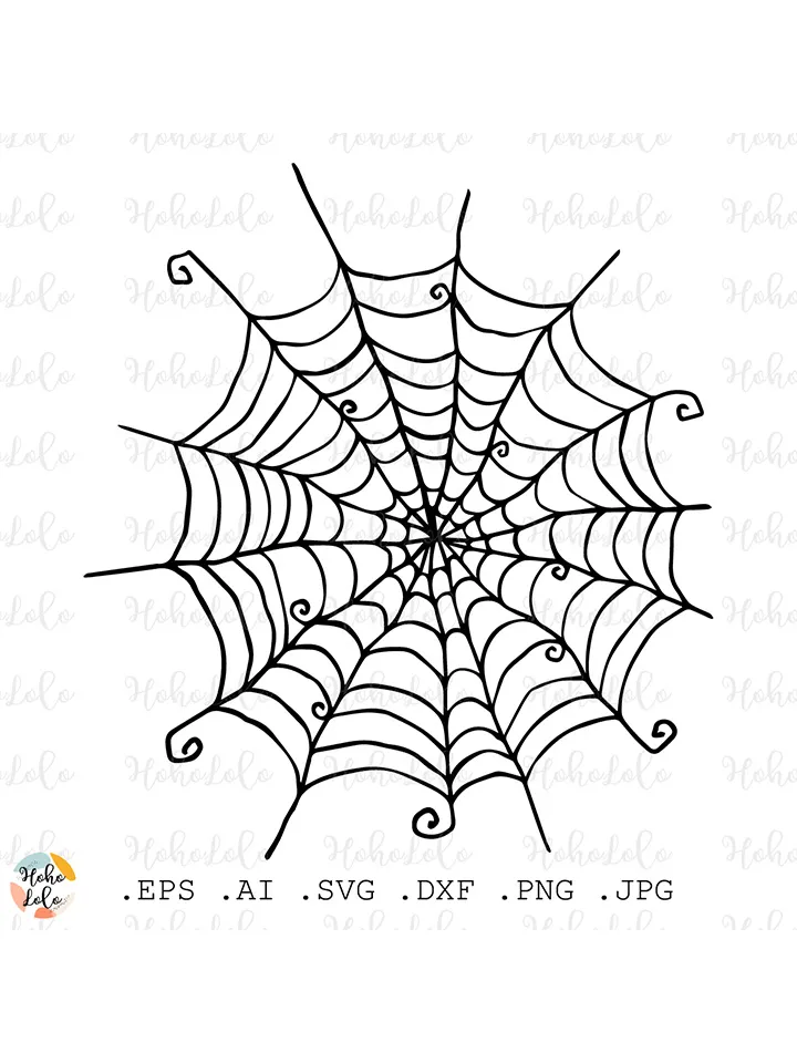 Spider Web Svg, Spider Web Halloween, Spider Web Cricut, Spider Web Silhouette Cameo, Spider Web Clipart Png, Spider Web Stencil Template Dxf