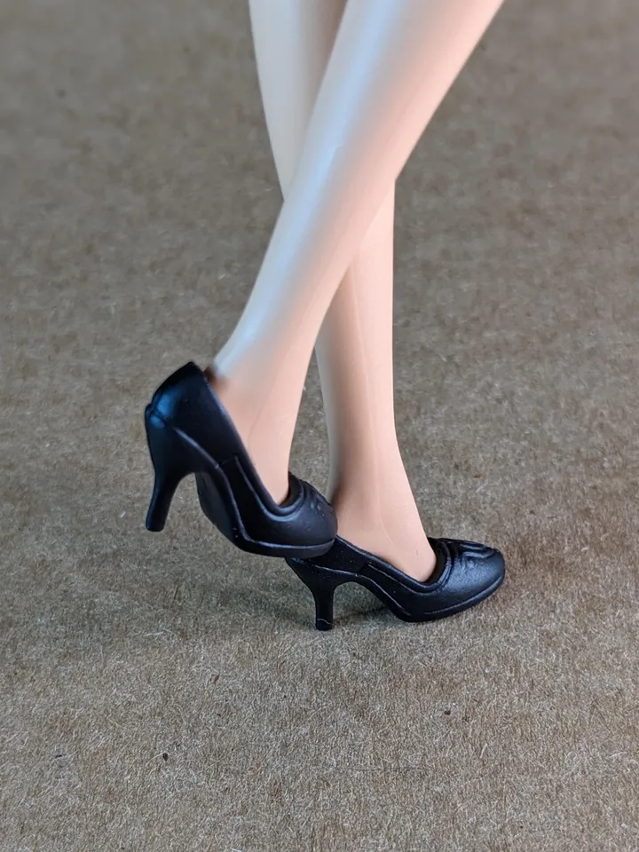 Black High Heel Shoes for 1/6 scale female dolls