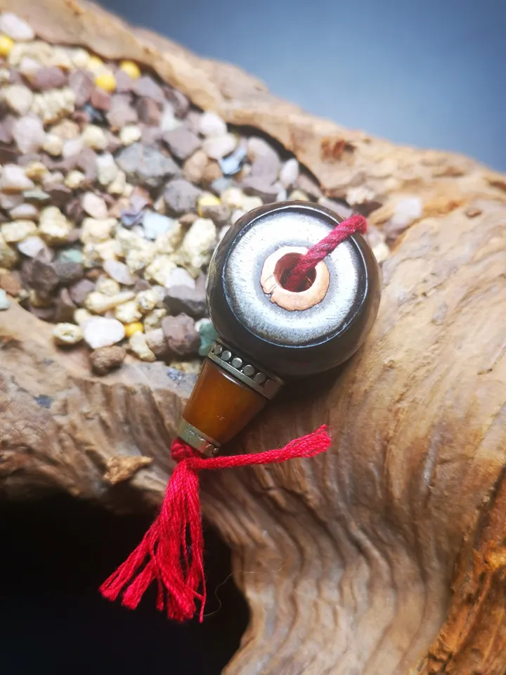 Gandhanra Tibetan Yak Bone Carved Guru Bead,T-drilled 3-Hole Prayer Bead,Mala Bead,Connector Bead for Buddhist Bead Accessories