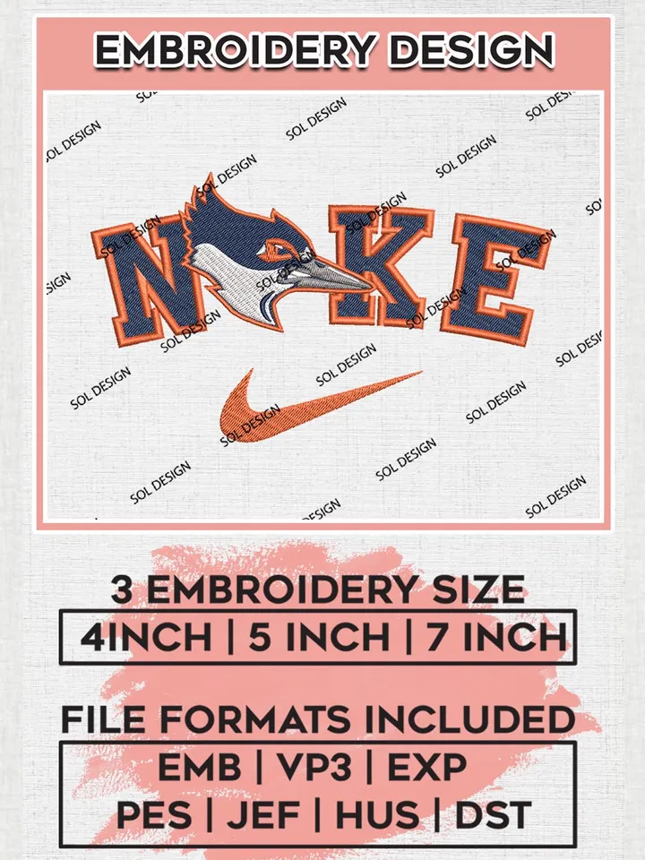 Nike Illinois Fighting Illini Machine Embroidery Design, NCAA Illinois Fighting Illini Embroidery Design files, NCAA Logo Embroidery Designs, NCAA Machine Embroidery Designs, Digital Download