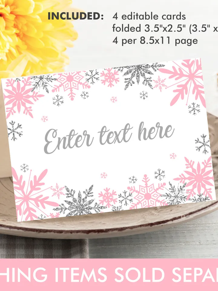Winter Onederland 1st Birthday Sign, Winter Onederland Birthday Girl Decorations, Milestone Birthday Poster, Editable Template Digital File