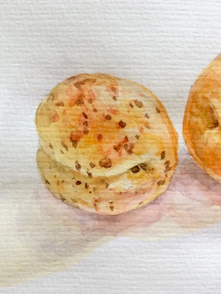 "Apricots and cherry" watercolor painting fruit small artwork original wall art still life, 17,5x12,5cm.