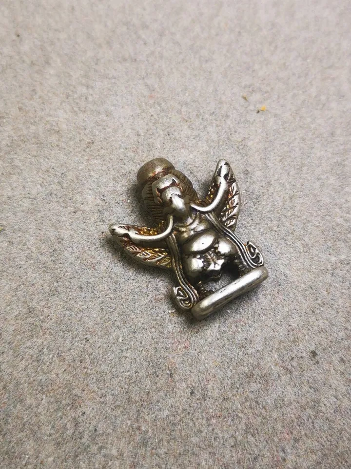 Gandhanra Handmade Tibetan Amulet,Garuda Pendant for Mala,Bag Hanging,Prayer Bead Accessories,0.7" × 0.6"