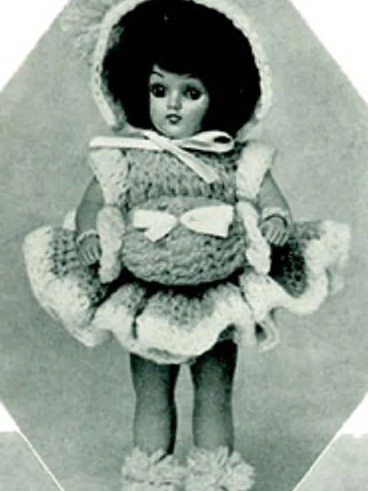 Vintage Crochet Pattern Dress for Doll Flora Dora Doll Pattern Digital Download PDF