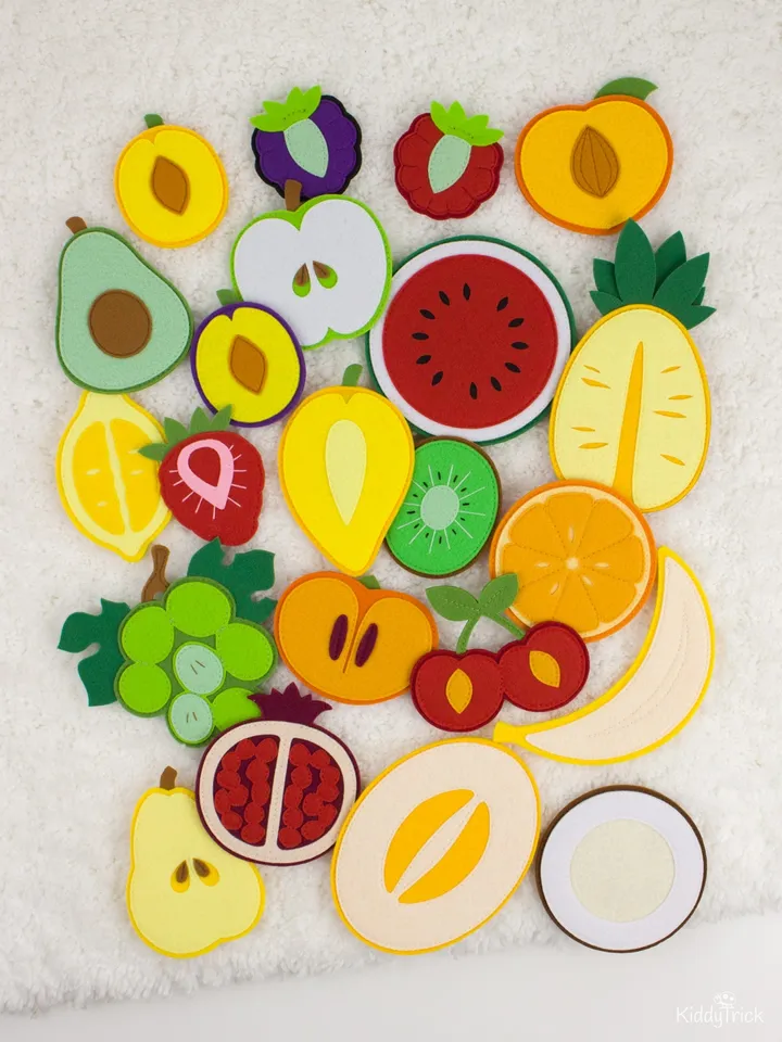 Fruits & Vegetables - Felt Sewing Patterns