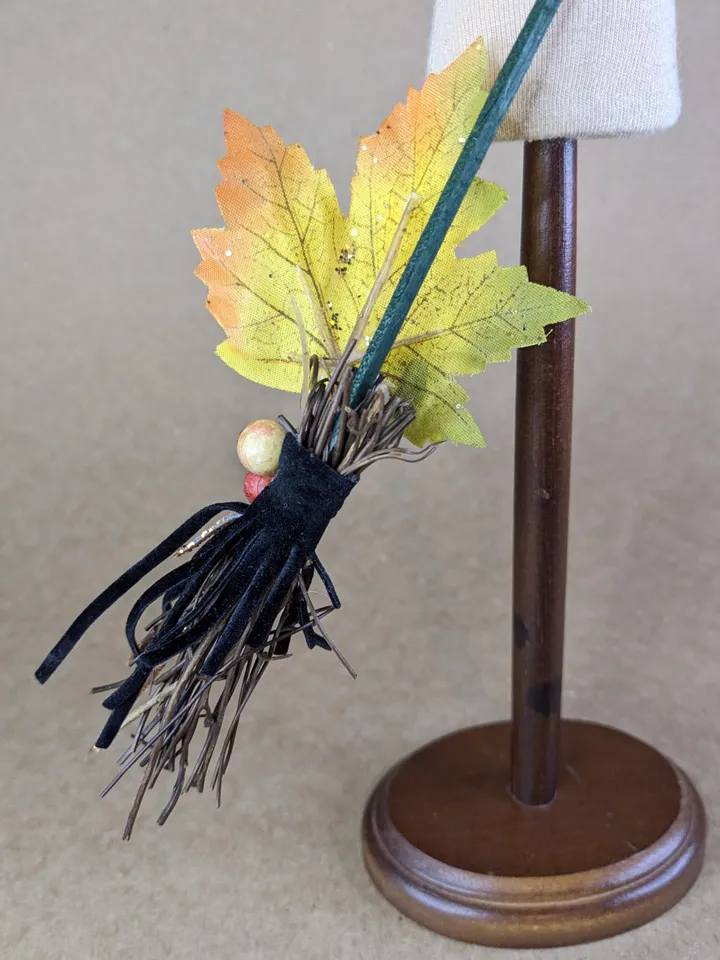 Halloween witch broom for 1/6 scale fashion dolls