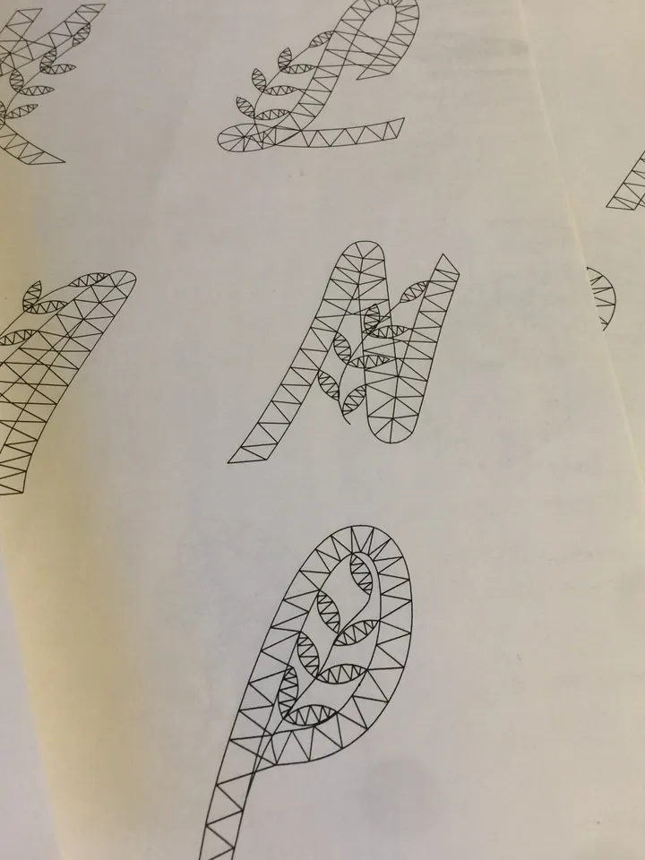 Alphabet Bobbin lace Pattern