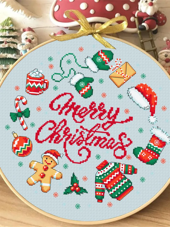 Merry Christmas sampler cross stitch pattern PDF download Simple Christmas pattern digital PDF, Christmas cross stitch chart, Noel #N107