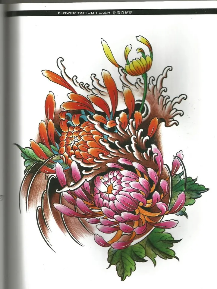 Flower tattoo flash