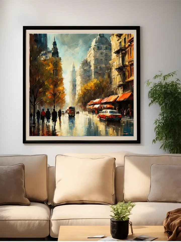 Cityscape /digital art illustrations. Home Decor