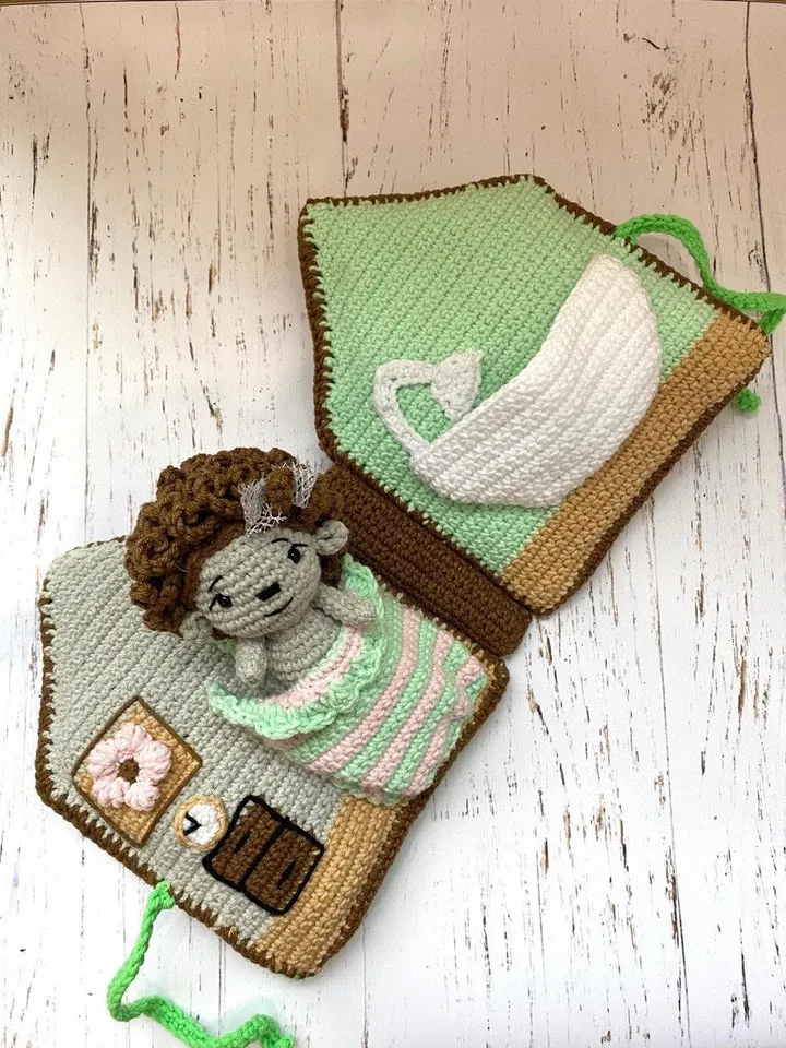 PDF Crochet pattern Hedgehog and her DollHouse, Amigurumi pattern, Crochet Cute Funny Animal, Forest animal, Crochet House, Crochet Book
