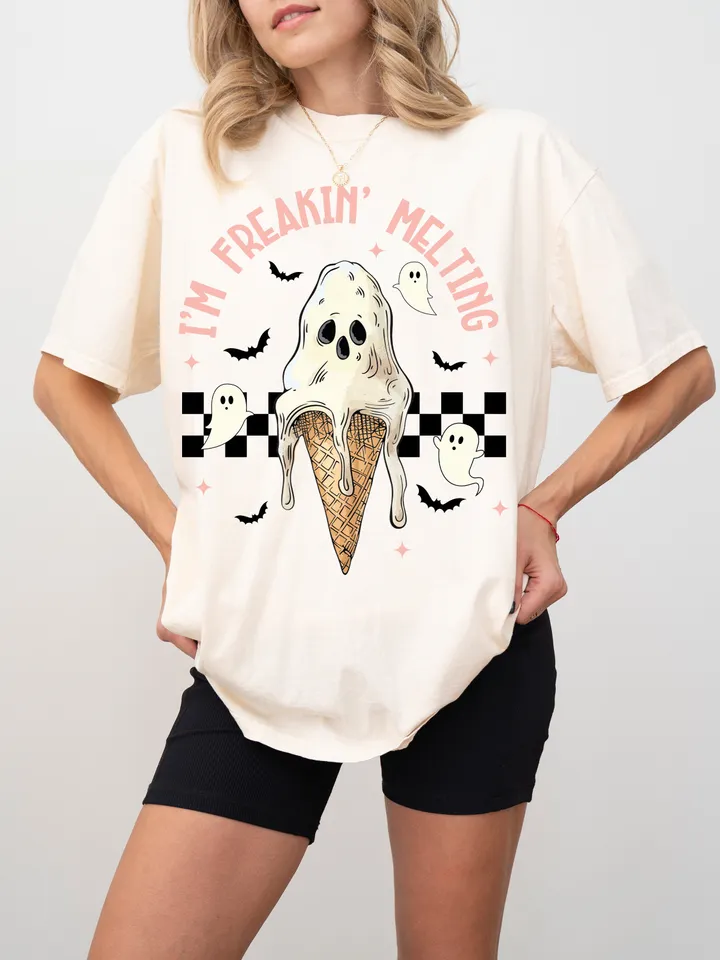 I’m Freakin Melting PNG-Sublimation -Tshirt Design,Retro png,Skull png, Ghost png, Summer png, Trendy summer png,halloween Gothic summer