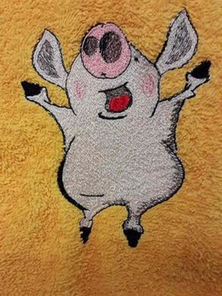 Piggy Enamored Embroidery Design DIGITAL EMBROIDERY