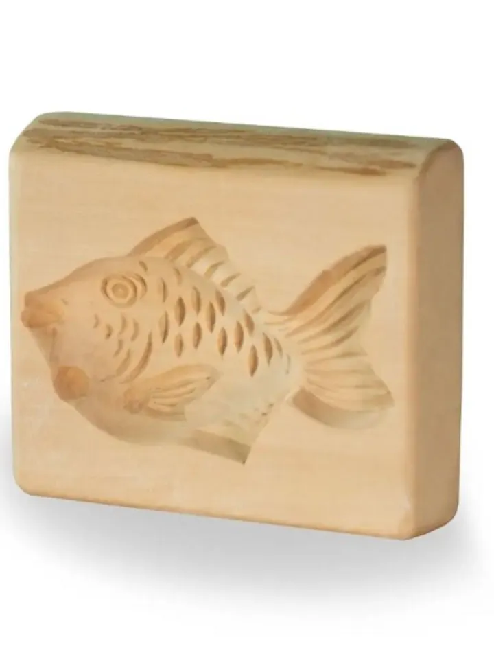 Fish Embossed cookie mold, cookie cutter, wooden mold, Wooden stamp stamp for gingerbread cookies springerle stamp