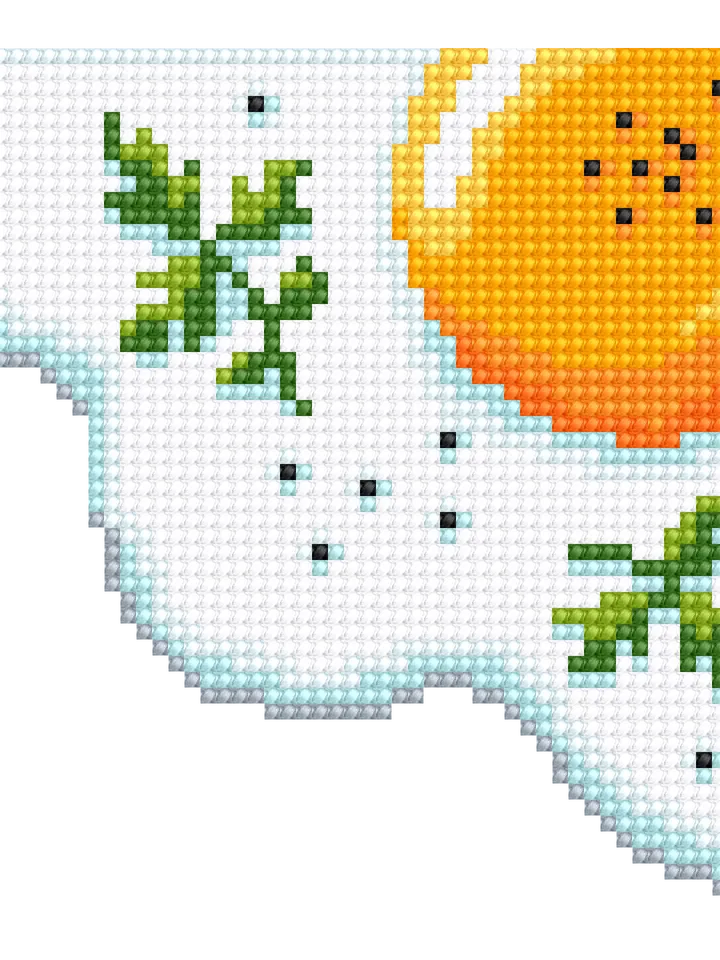 Corner bookmark cross stitch pattern PDF download Fried egg cross stitch chart, Food bookmark digital PDF, Funny bookmark for beginner #B240