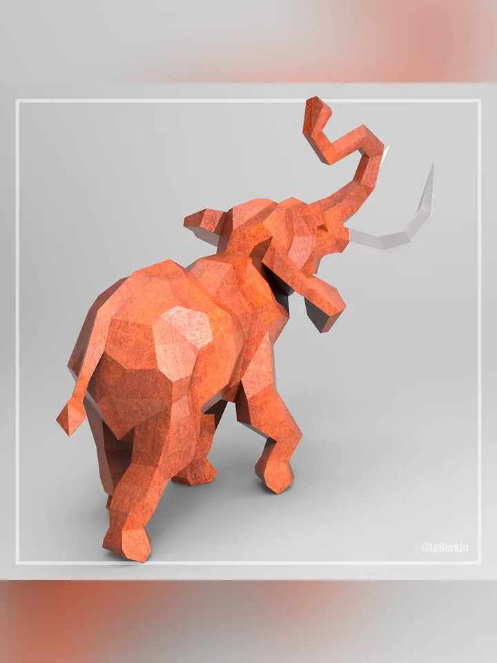 Welding Project Plans Drawings Elephant (DXF, PDF)
