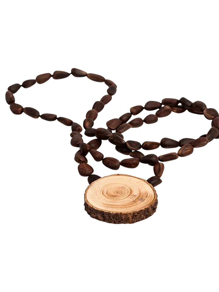 Siberian Ringing Cedars eco-friendly jewelry CEDAR BEADS WITH PENDANT