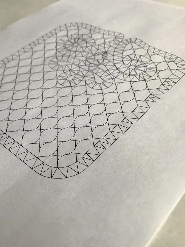 Pocket Bobbin lace pattern Lace decor Printable PDF pattern
