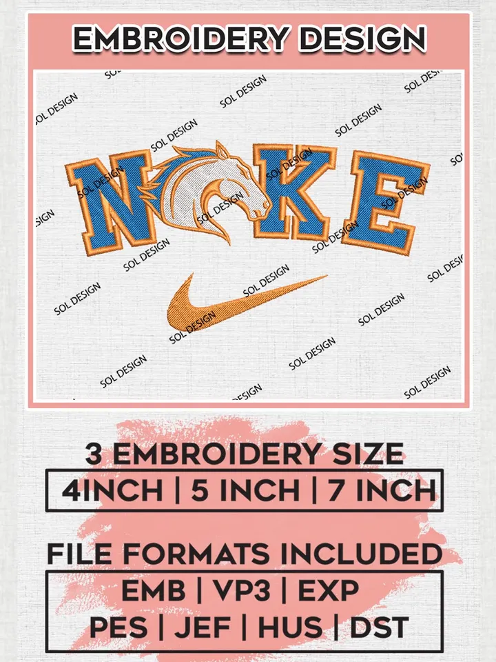 Nike UT Arlington Mavericks Machine Embroidery Design, NCAA UT Arlington Mavericks Embroidery Design files, NCAA Embroidery Designs, NCAA Machine Embroidery Designs, Digital Download