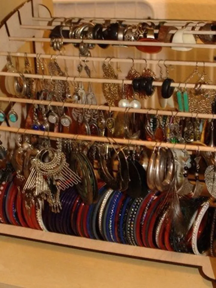 Digital Template Cnc Router Files Cnc Jewelry Organizer Files for Wood Laser Cut Pattern