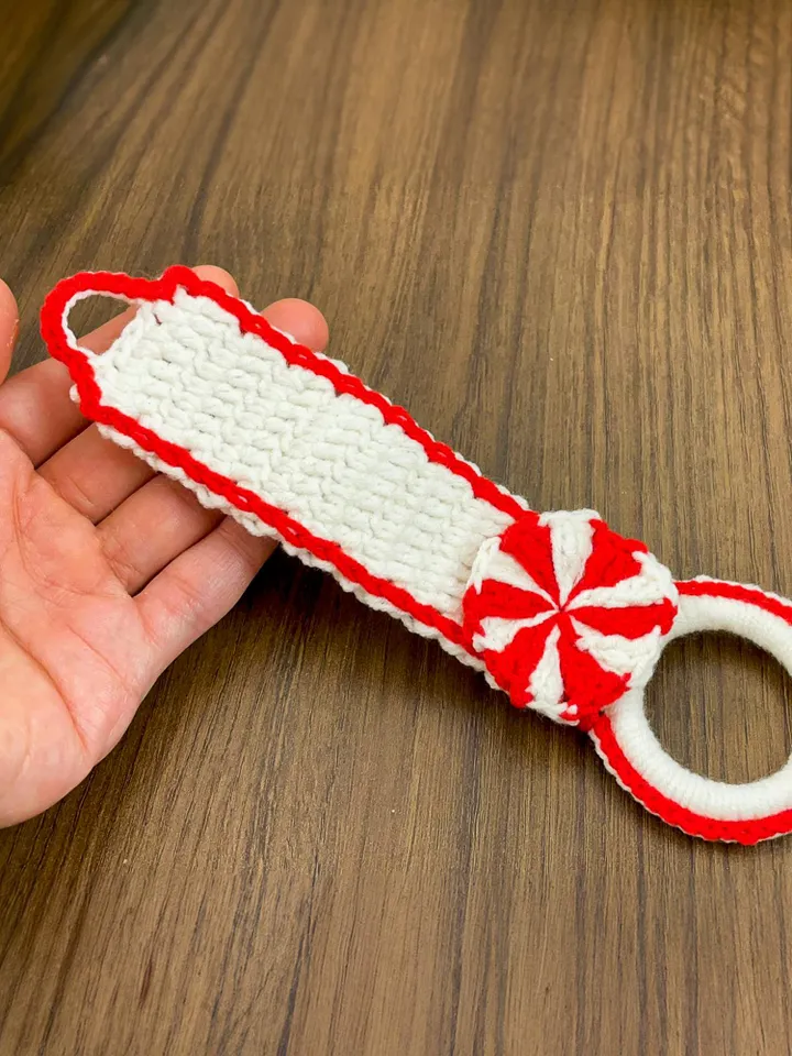 Crochet Candy Cane Towel Holder Pattern PDF, Christmas Kitchen Decor Tutorial, Festive Holiday Crochet Project for Beginners