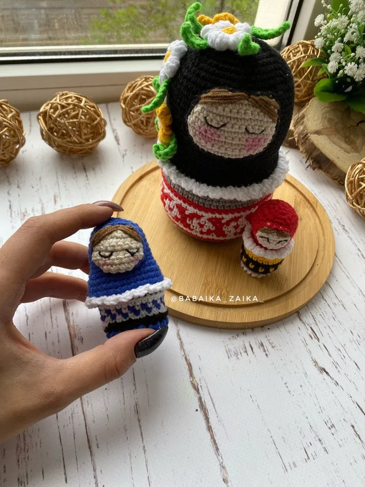 PDF Matryoshka Crochet Pattern Crochet Amigurumi Doll Pattern PDF Stuffed Toy Pattern English Pattern Amigurumi toy Crochet Matryoshka Doll