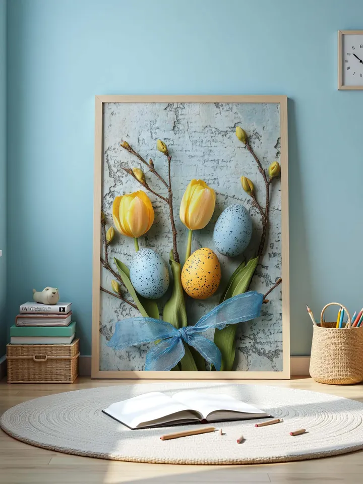 50+Printable Neutral Spring Prints, Gallery Set of Spring Wall Art, Easter Bunny Painting, Farmhouse Easter Painting, Easter Farmhouse Decor