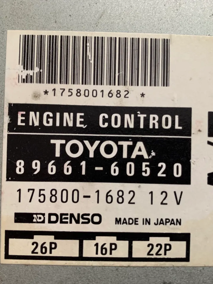 Engine control module ECU 89661-60520 8966160520 TOYOTA 1KZ-TE