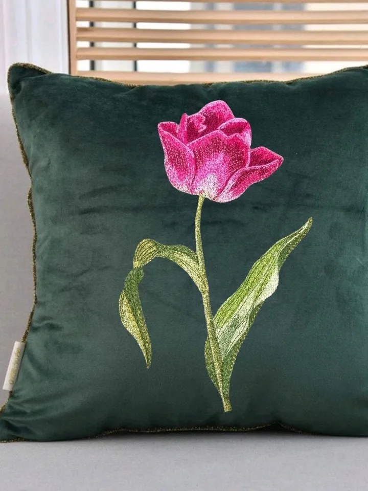 Tulip artistic machine embroidery design digital embroidery pattern home and clothing décor embroidery motif floral design flower embroidery
