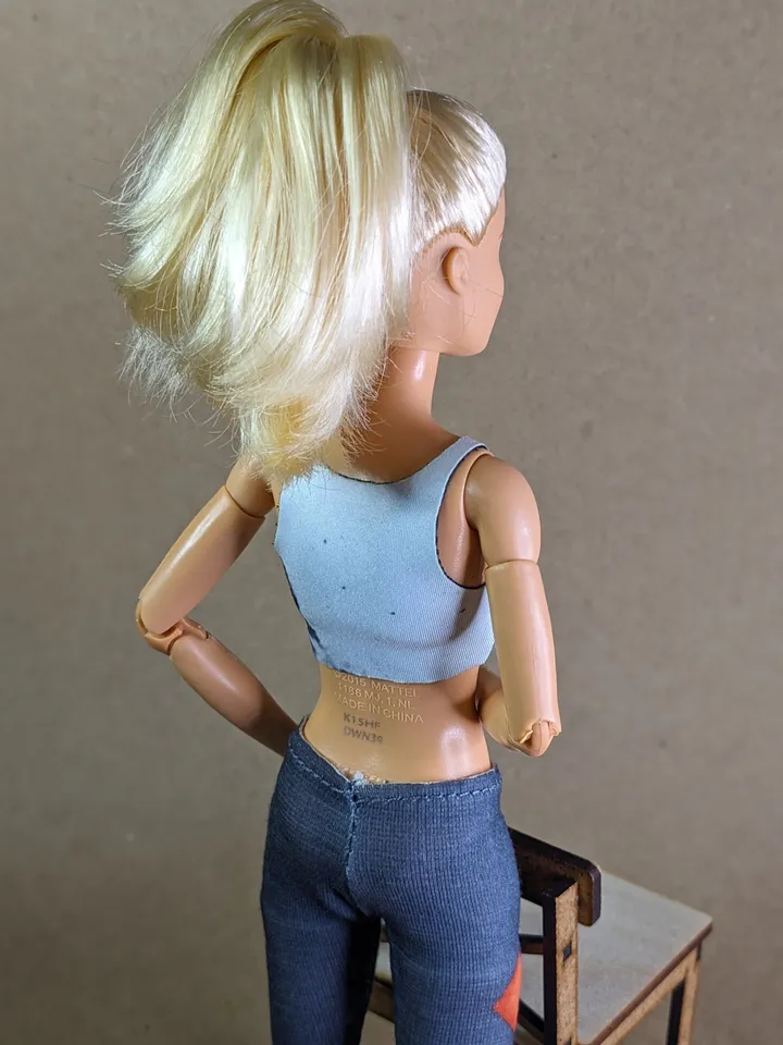 Gray top & leggins for 1/6 scale fashion female dolls